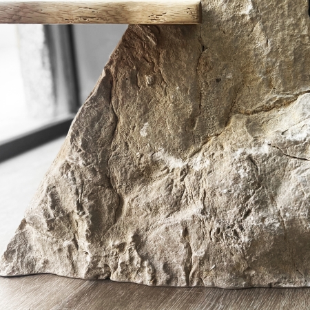 Immagini di Coffee tables realizzati con blocchi di Marmo siciliano e Legno massello - EOLIE