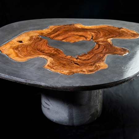 Immagini di Coffee Tables. Il Legno di Ulivo si fonde armoniosamente con altri materiali - CUORE d'ULIVO